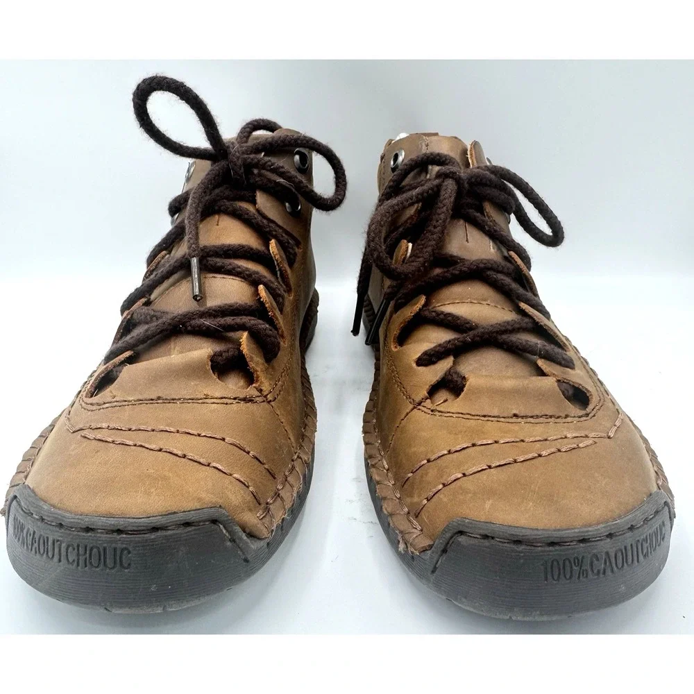Mens Size 42 Fashion 5 1978 Hand Stiched Mictofiber Leather Ankle Boots